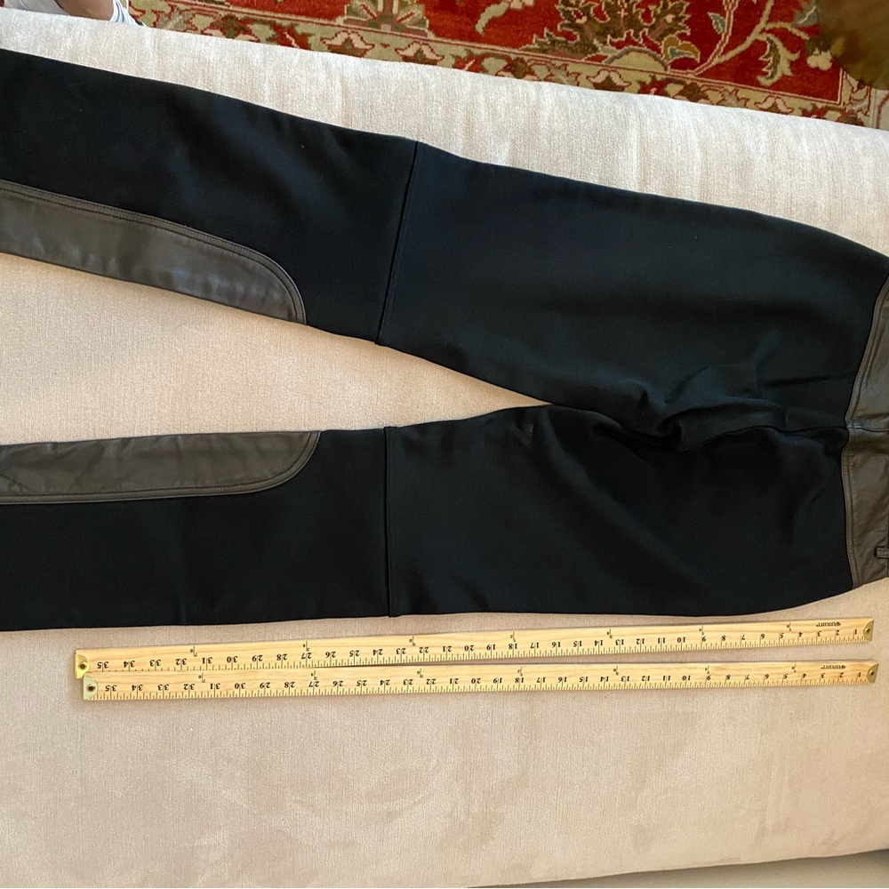 Harley-Davidson Black Leather Pants with Stretch Back Side - Picture 6 of 7